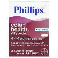 Ежедневный пробиотик для здоровья кишечника, 45 капсул — Phillip's