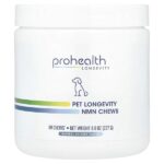 Pet Longevity NMN Chews, для собак, натуральная курица, 60 жевательных таблеток, 227 г (8 унций) — ProHealth Longevity