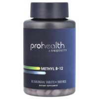 Метил B-12, 1000 мкг, 60 сублингвальных таблеток — ProHealth Longevity