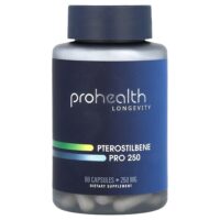Птеростильбен про 250, 250 мг, 60 капсул — ProHealth Longevity