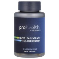 Экстракт оливковых листьев 15% олеуропеина, 500 мг, 60 капсул — ProHealth Longevity