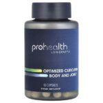 Оптимизированный куркумин, для тела и суставов, 60 капсул — ProHealth Longevity