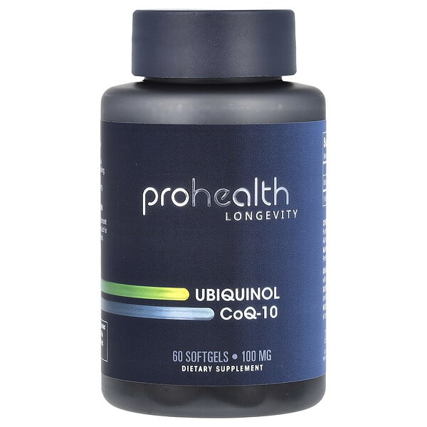 phv41080_v_8.jpg Убихинол коэнзим Q-10, 100 мг, 60 мягких таблеток — ProHealth Longevity