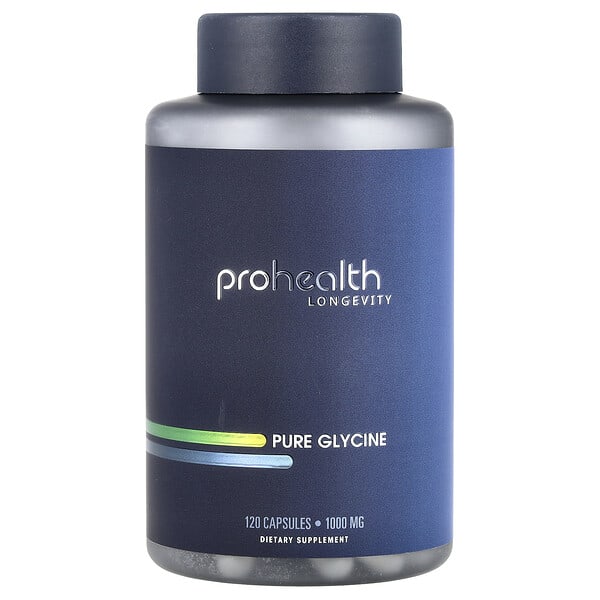 phv77978_v_8.jpg чистый глицин, 1000 мг, 120 капсул — ProHealth Longevity