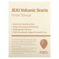 Jeju Volcanic Scoria, губка из конжака, 1 губка — Purito