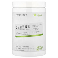 Greens, Superfoods, зеленый в порошке, со вкусом яблока и мяты, 183 г (6,46 унции) — Project 1 Nutrition