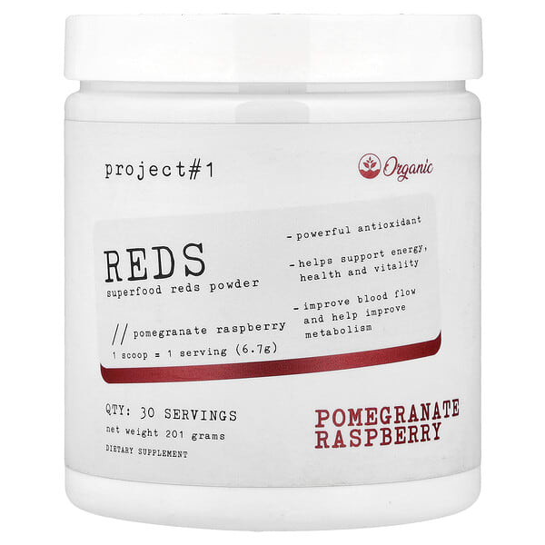 pjo53729_v_8.jpg Reds, суперфуд, красный порошок, со вкусом граната и малины, 201 г — Project 1 Nutrition