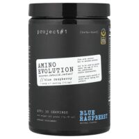 Amino Evolution, аминокислота с голубой малиной, 402 г (14,18 унции) — Project 1 Nutrition