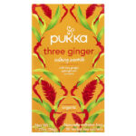 Pukka Herbs, Органический травяной чай, три имбиря, без кофеина, 20 пакетиков, 36 г (1,27 унции)