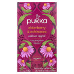 Pukka Herbs, Органический травяной чай, бузина и эхинацея, без кофеина, 20 пакетиков, 40 г (1,41 унции)