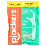 Micro Line, зубная нить, свежая мята, 75 шт. — Plackers