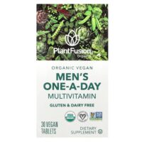 Однодневные мультивитамины для мужчин, 30 веганских таблеток — PlantFusion
