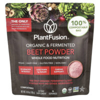 порошок из органической и ферментированной свеклы, 180 г (6,34 унции) — PlantFusion