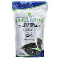 органическая пророщенная черная фасоль, 425 г (15 унций) — Pure Living