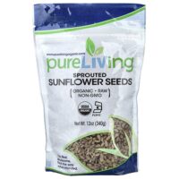 органические пророщенные семена подсолнечника, 340 г (12 унций) — Pure Living