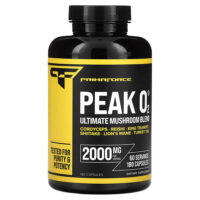 Peak O2, идеальная смесь грибов, 180 капсул (666 мг в 1 капсуле) — Primaforce