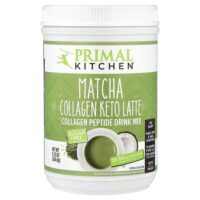 Collagen Keto Latte, кетогенный кофе латте с коллагеном, матча, 264,6 г (9,33 унции) — Primal Kitchen