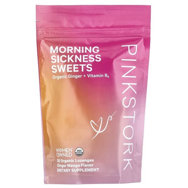 pnk00738_v_5.jpg Morning Sickness Sweets, имбирь и манго, 30 органических пастилок — Pink Stork