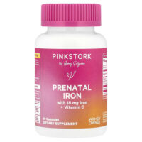 Пренатальное железо с витамином C, 60 капсул — Pink Stork