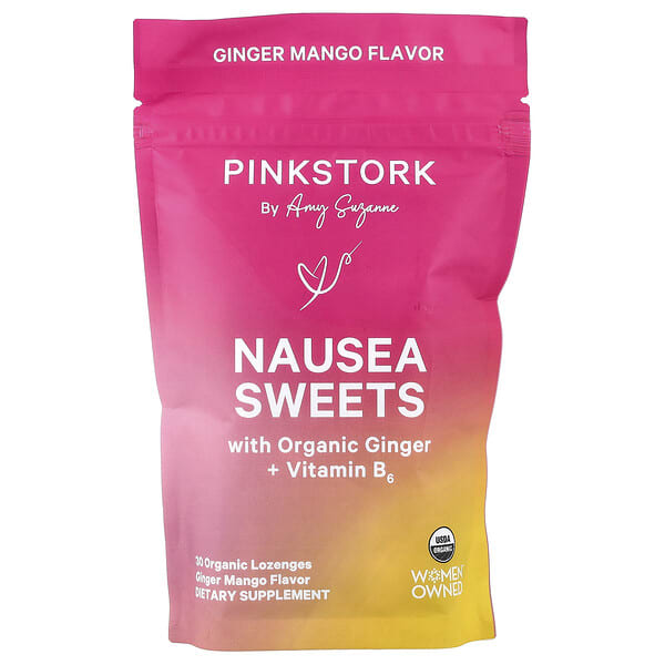 pnk33194_v_2.jpg Nausea Sweets, леденцы с имбирем и манго, 30 органических леденцов — Pink Stork