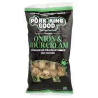 Chicharrones со вкусом лука и сметаны, 49,5 г (1,75 унции) — Pork King Good