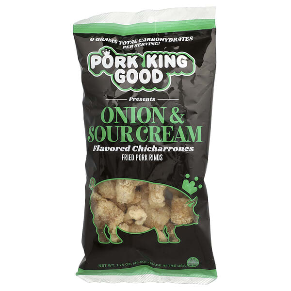 pok00222_v_6.jpg Chicharrones со вкусом лука и сметаны, 49,5 г (1,75 унции) — Pork King Good