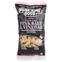 Ароматизированный Chicharrones, розовая гималайская соль и уксус, 1,75 унции (49,5 г) — Pork King Good