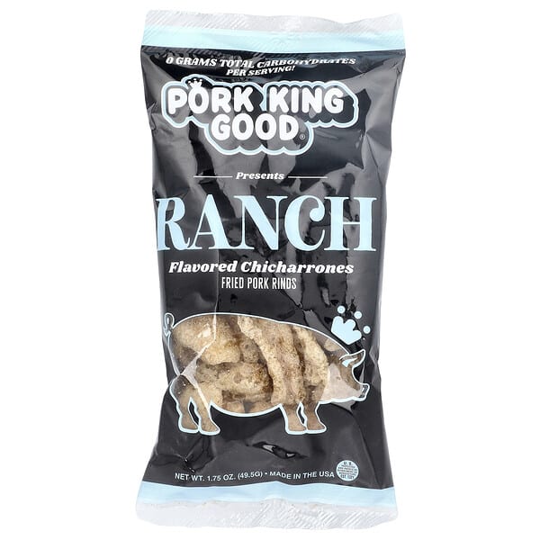 pok53860_v_6.jpg Ароматизированный Chicharrones, Ranch, 49,5 г (1,75 унции) — Pork King Good