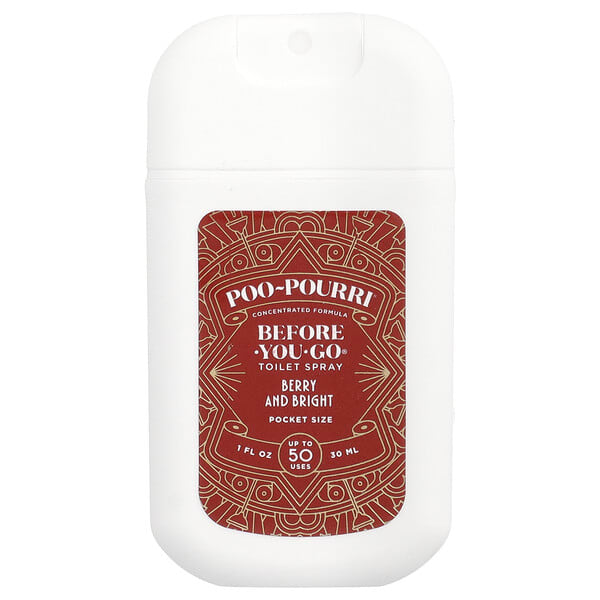 poo02718_v_6.jpg Before-You-Go®, спрей-освежитель для туалета, компактный спрей, ягодный, 30 мл (1 жидк. унция) — Poo-Pourri