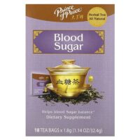 Herbal Tea, сахар в крови, 18 чайных пакетиков, 32,4 г (1,14 унции) — Prince of Peace