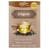 Herbal Tea, Digest, 18 чайных пакетиков, 32,4 г (1,14 унции) — Prince of Peace