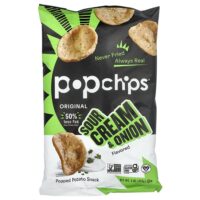 Картофельный чипсы, сметана и лук, 5 унций (142 г) — Popchips