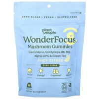 WonderFocus®, жевательные мармеладки с грибами, сочный цитрус, 60 жевательных таблеток — Plant People