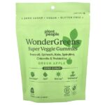 WonderGreens®, супервегетарианские жевательные таблетки, со вкусом зеленого яблока, 60 жевательных конфет — Plant People