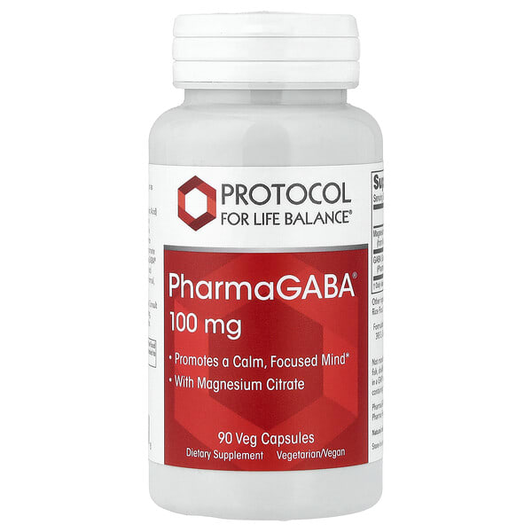 prt10125_v_8.jpg PharmaGABA®, 90 растительных капсул — Protocol for Life Balance
