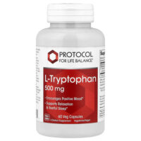 L-триптофан, 500 мг, 60 растительных капсул — Protocol for Life Balance