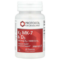 K2, MK-7 и D3, 60 капсул — Protocol for Life Balance