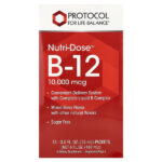 Nutri-Dose™ B12, витамин B12, ягодное ассорти, 12 пакетиков по 15 мл (0,5 жидк. унции) — Protocol for Life Balance