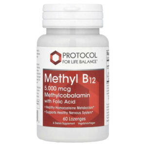 Methyl B12, метилкобаламин, 5000 мкг, 60 пастилок — Protocol for Life Balance