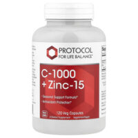 C-1000 + Zinc-15, 120 вегетарианских капсул — Protocol for Life Balance
