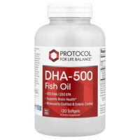 DHA-500, рыбий жир, 120 мягких таблеток — Protocol for Life Balance