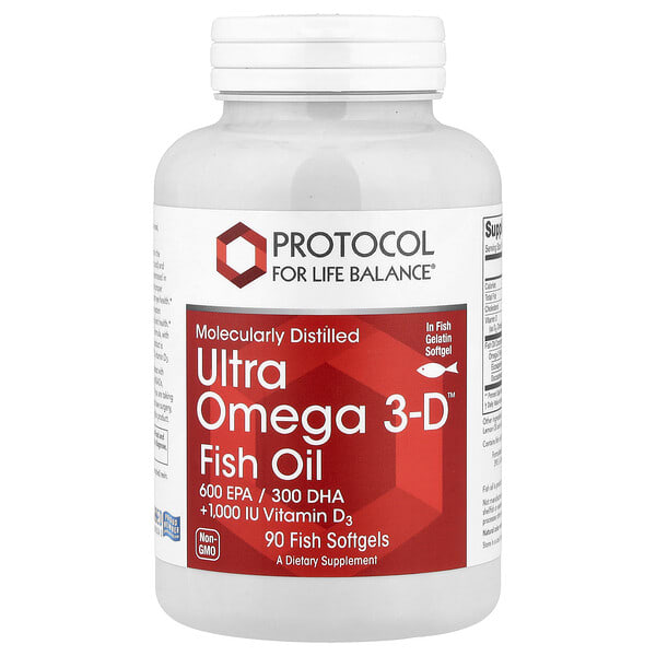 prt11663_v_24.jpg Ultra Omega 3-D™, 90 рыбных капсул — Protocol for Life Balance