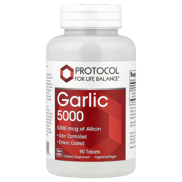 prt11814_v_24.jpg Garlic 5000, чеснок, 5000 мкг, 90 таблеток — Protocol for Life Balance