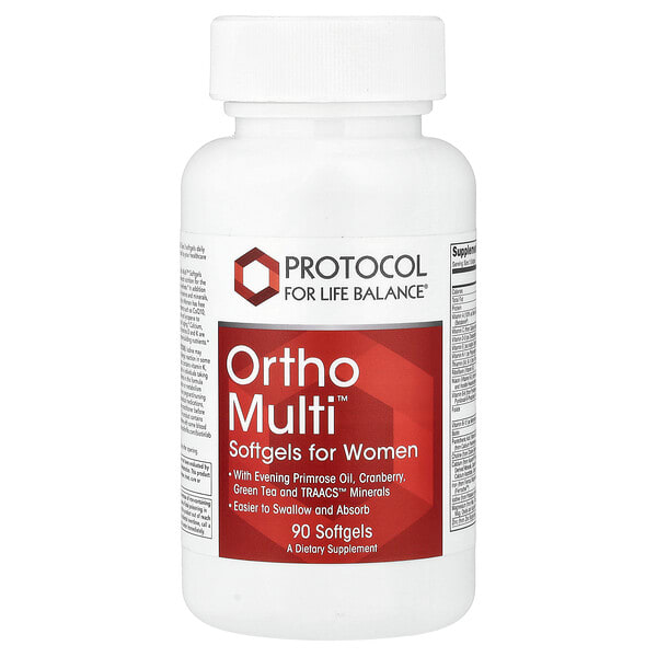 prt13802_v_25.jpg Ortho Multi™, капсулы для женщин, 90 капсул — Protocol for Life Balance