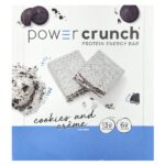 Энергетический белковый батончик Power Crunch Original, печенье с кремом, 12 батончиков, вес каждого 40 г (1,4 унции) — BNRG