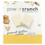 Power Crunch®, протеиновый батончик с арахисовой пастой, 12 батончиков по 40 г (1,4 унции) — BNRG