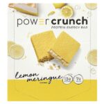 Power Crunch®, протеиновый батончик, лимон и безе, 12 батончиков по 40 г (1,4 унции) — BNRG