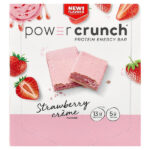 Power Crunch®, протеиновый батончик, с клубничным кремом, 12 батончиков по 40 г (1,4 унции) — BNRG