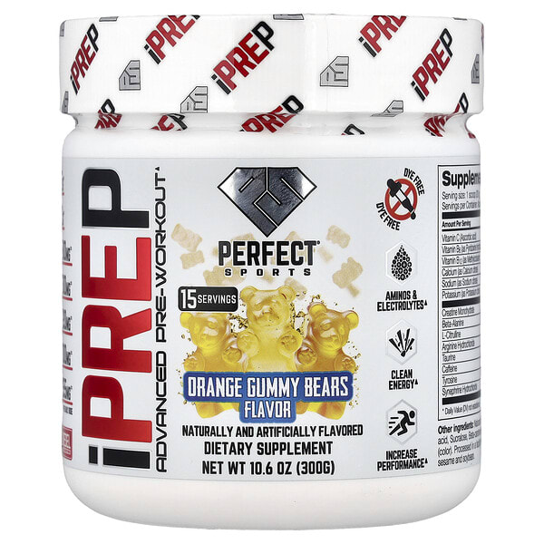 psr75483_v_30.jpg iPrep, Advanced Pre-Workout, апельсиновые мармеладки, 300 г (10,6 унции) — PERFECT Sports