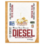 Diesel, новозеландский протеиновый батончик, белый шоколад с соленой карамелью, 12 батончиков по 50 г — PERFECT Sports